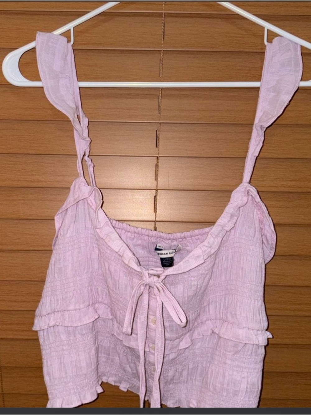 American Eagle Lilac Ruffle Tie-Front Summer Tank Top Medium, Large and XL  NWT